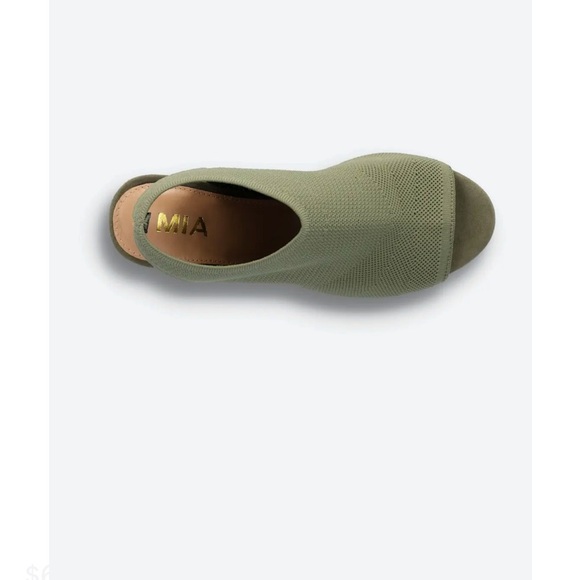 MIA Stitch Fix Olive Peep-Toe Block Heel Shoes - Picture 5 of 5